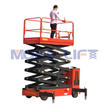 7m 9m 11m 13m aerial work safety drivable scissor lift one man lift self-propelled hydraulic steering scissor lift with CE ISO